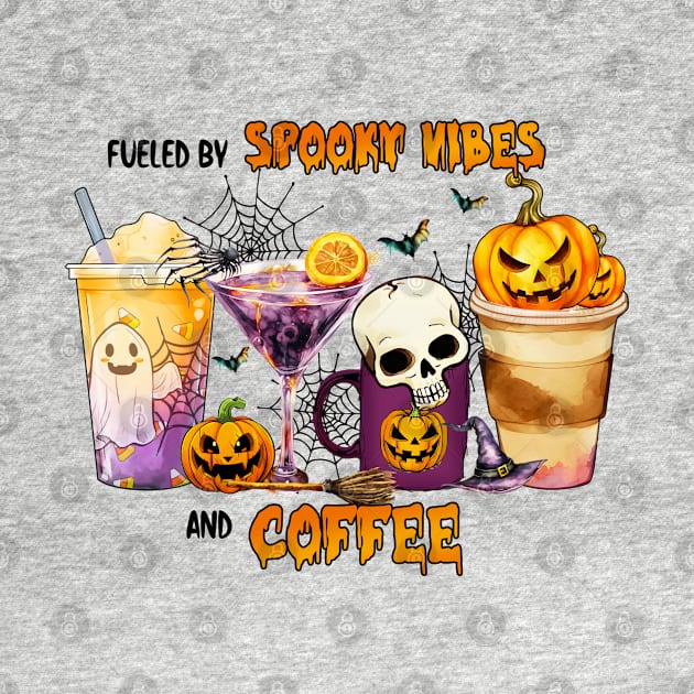 Fueled By Spooky Vibes and Coffee by KayBee Gift Shop